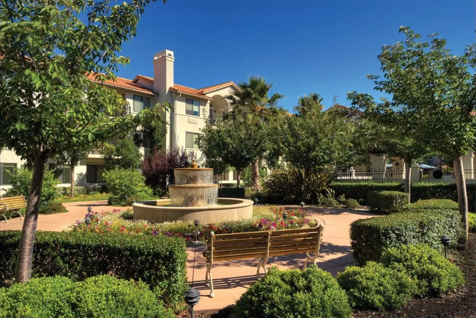 Montecito garden with fountain