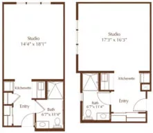 Madrone studio suite floor plan