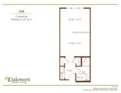 Oak companion floor plan