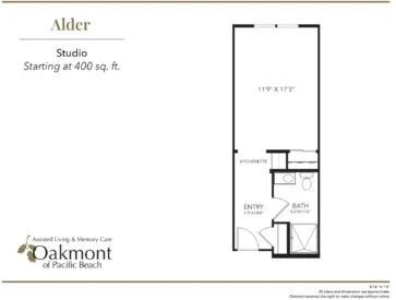 Alder Studio Floor Plan