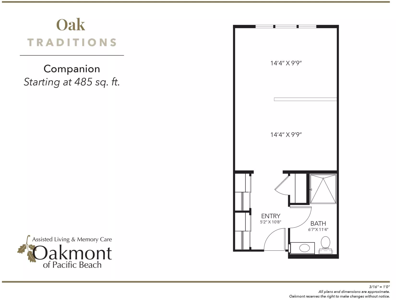 Oak Companion Suite Floor Plan