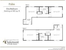 Palm 2 one bedroom floor plan