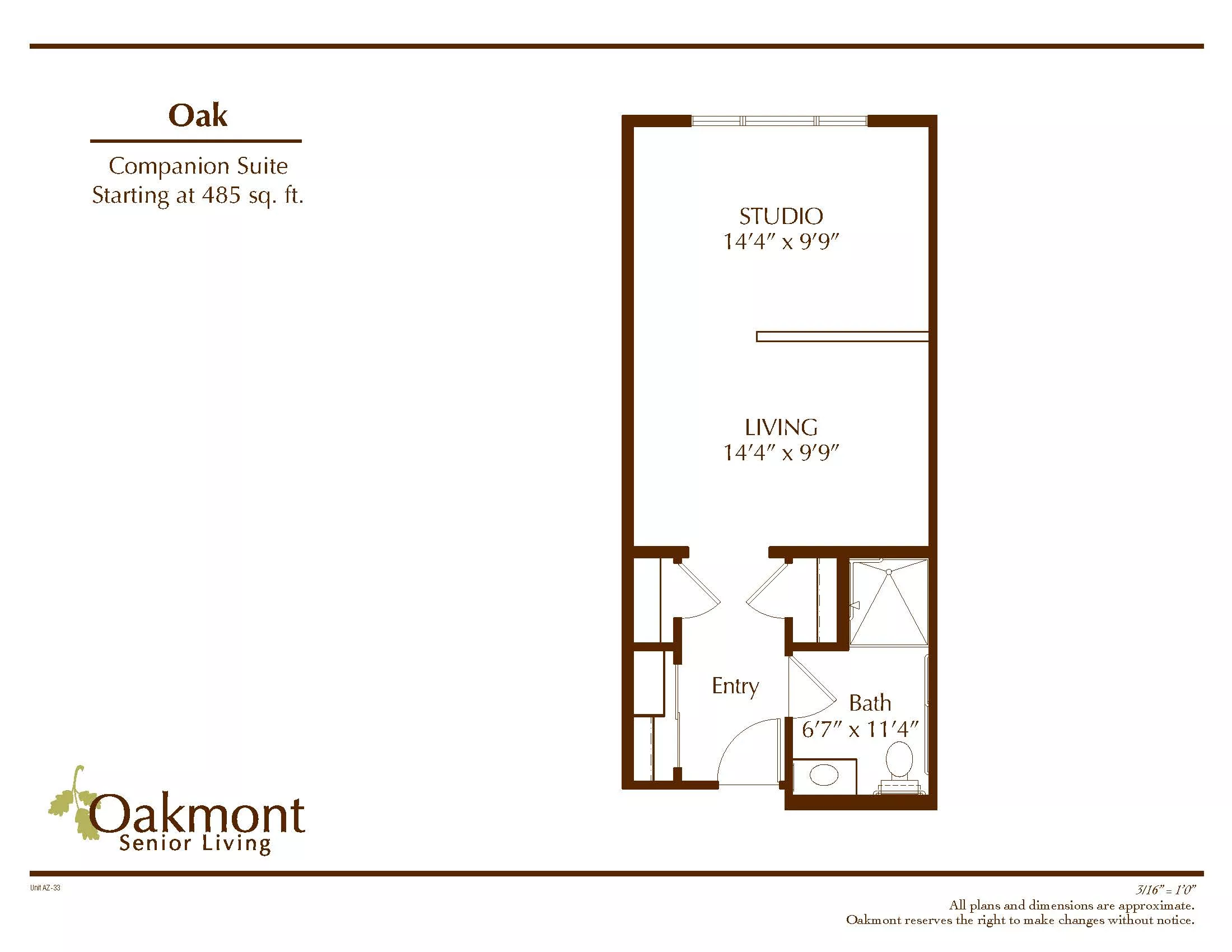 Oak floor plan