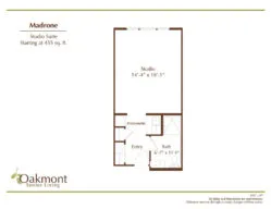 Madrone Studio Suite floor plan