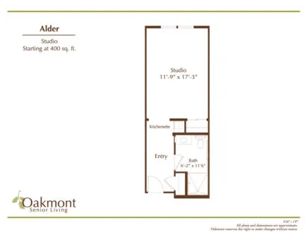 Alder Studio floor plan