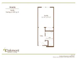 Acacia Studio floor plan