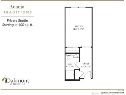 Acacia Private Studio floor plan
