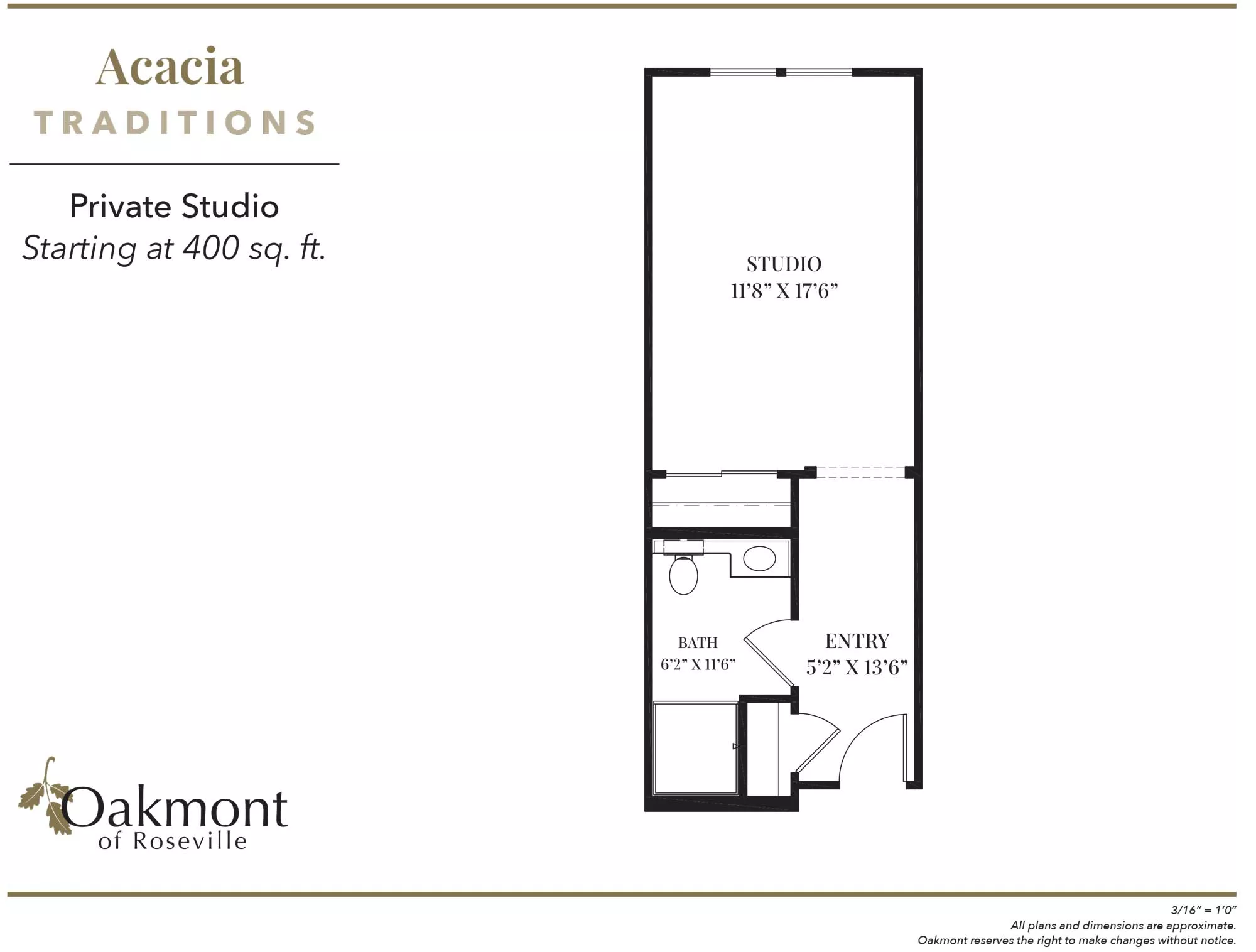 Acacia Private Studio floor plan