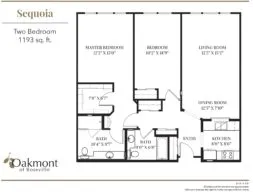 Sequoia two bedroom floor plan