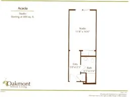 Acacia Studio floor plan