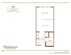 Oak companion floor plan