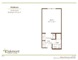 Madrone Studio Suite floor plan