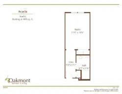 Acacia studio floor plan