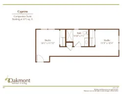 Cypress companion suite floor plan