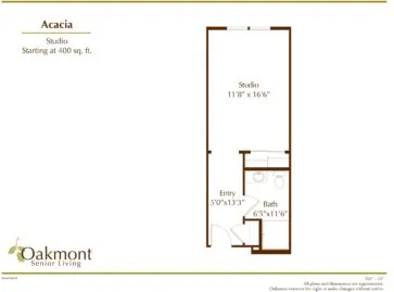 Acacia Studio floor plan