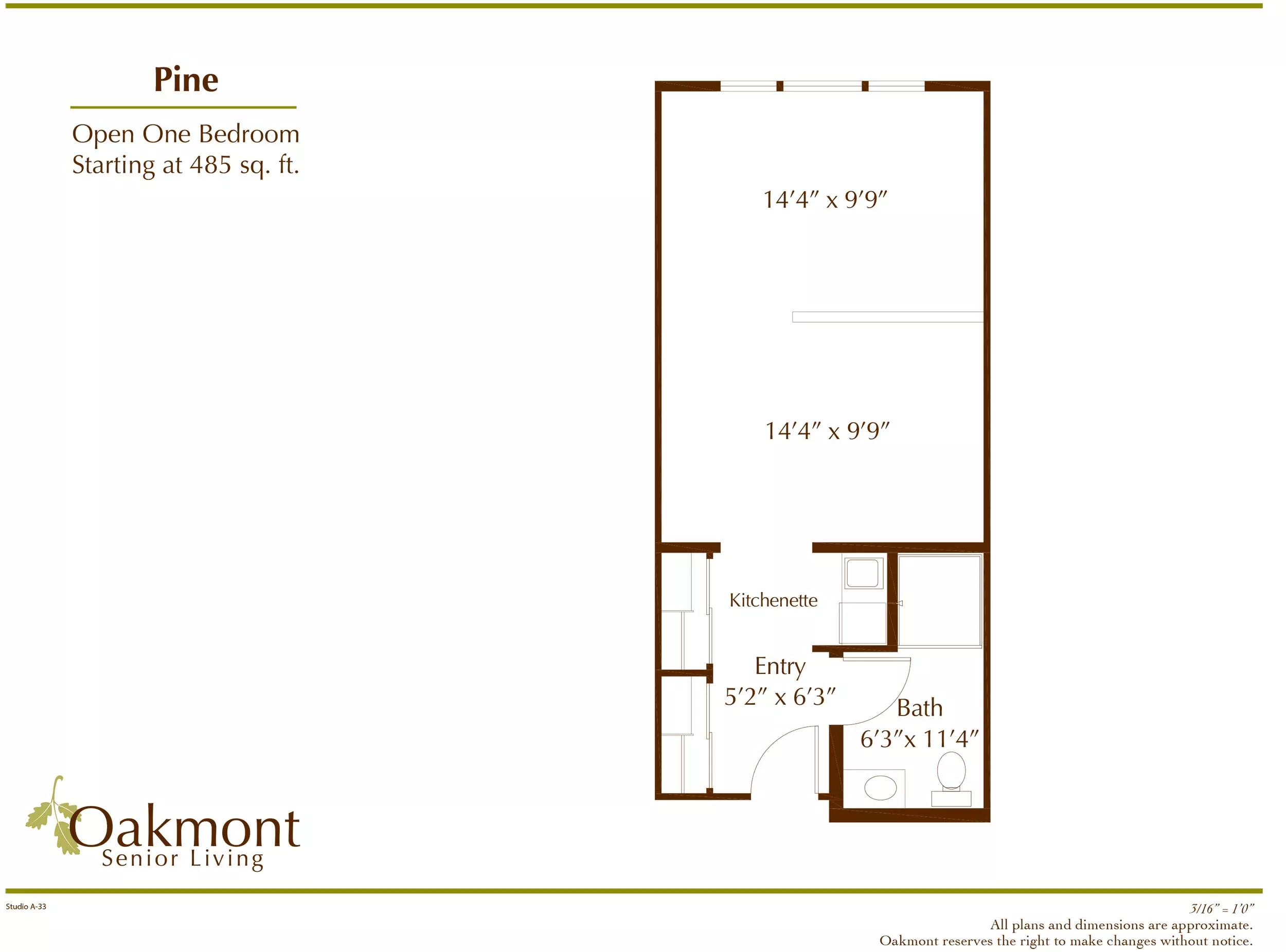 Madrone Studio Suite floor plan