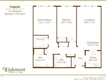 Sequoia bedroom floor plan
