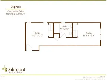 Cypress Companion Suite floor plan
