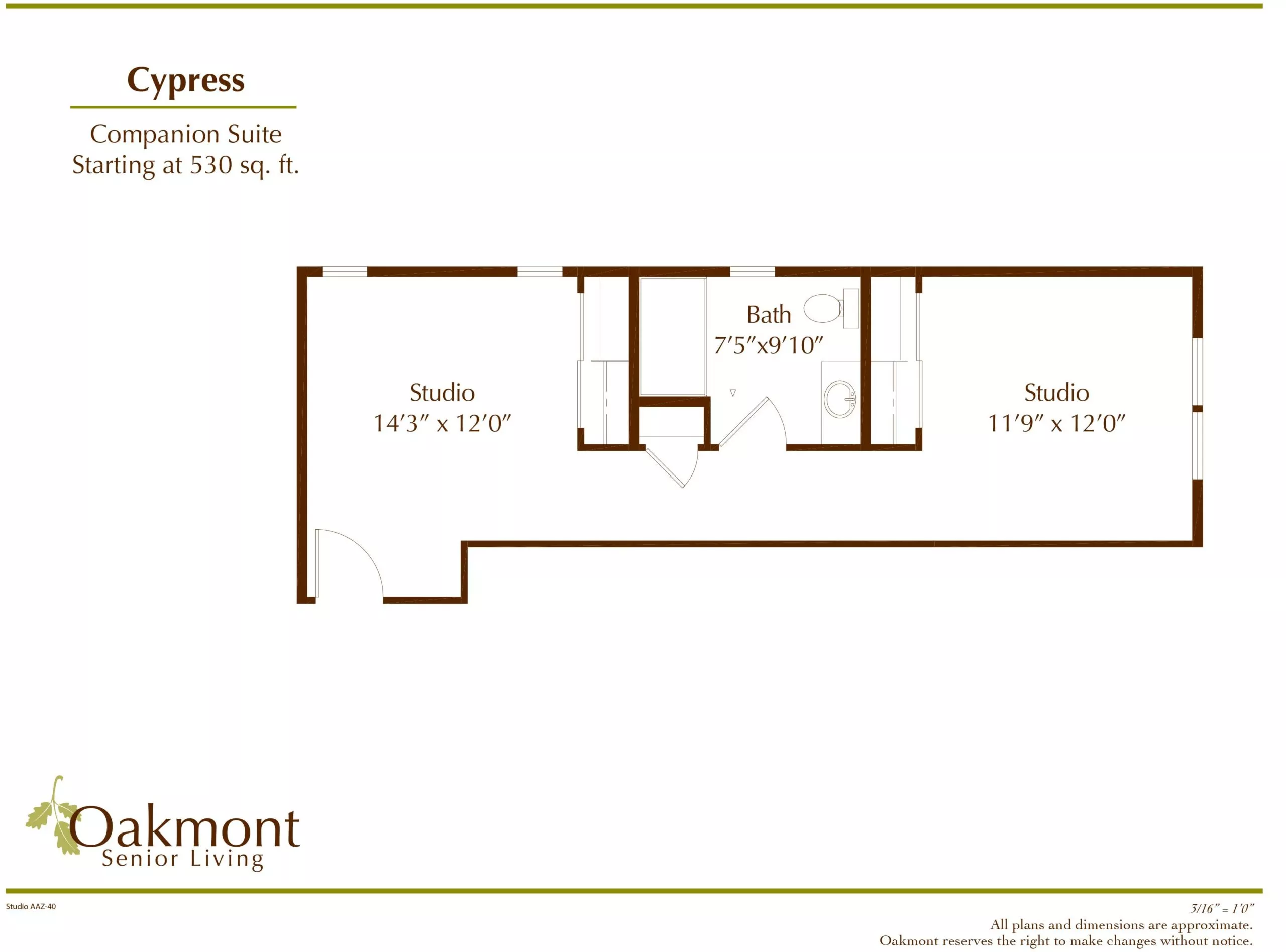 Cypress Companion Suite floor plan