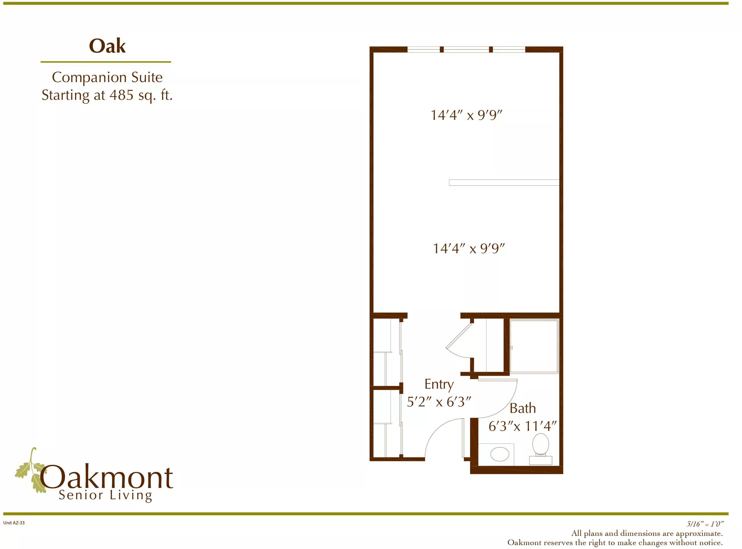 Oak Companion Suite floor plan
