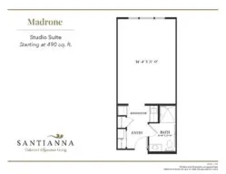 Madrone Studio Suite floor plan