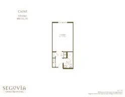 Cadiz studio floor plan