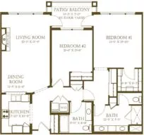 Madrid two bedroom floor plan
