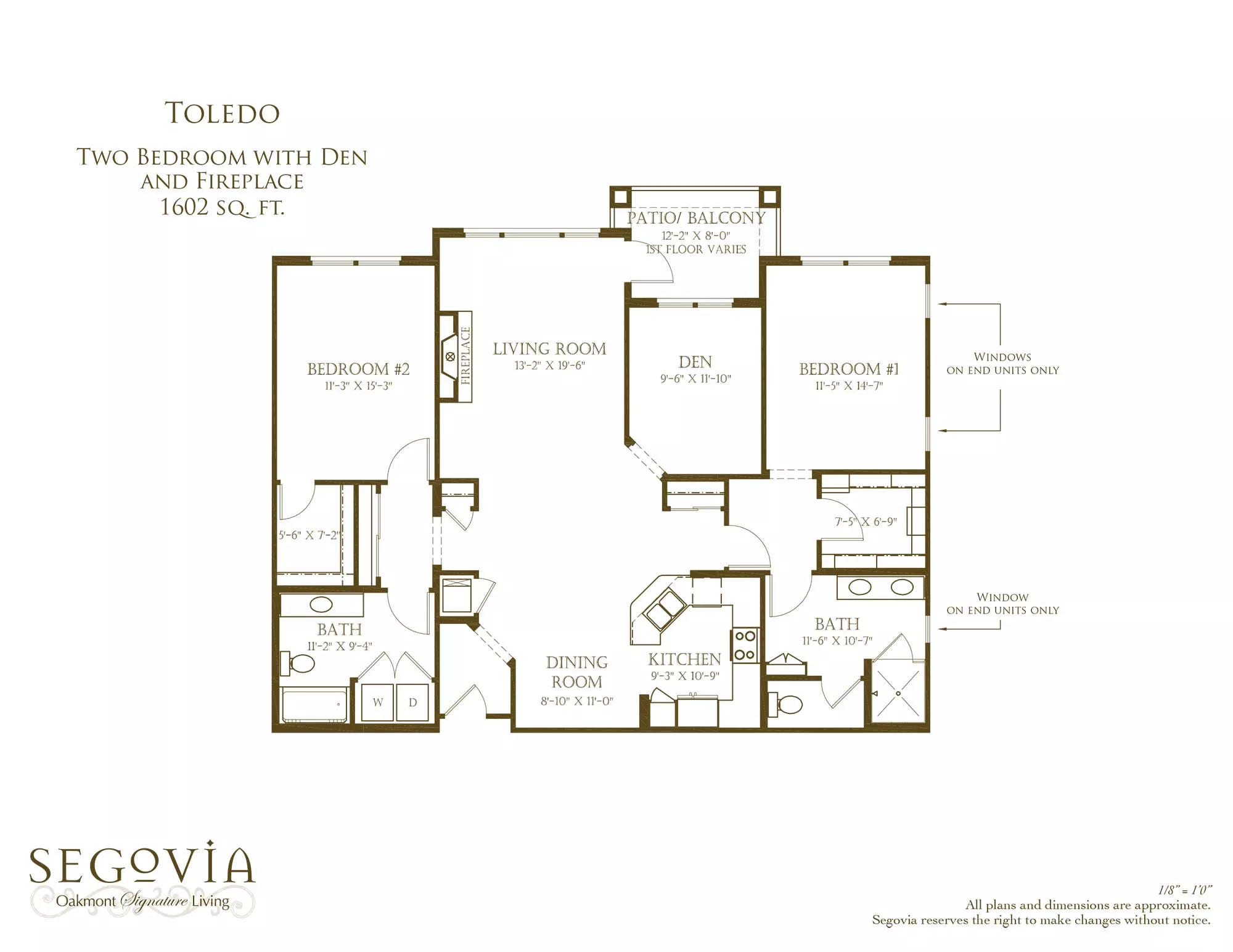 Toledo two bedroom floor plan