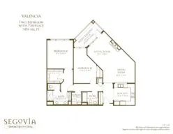 Valencia two bedroom floor plan