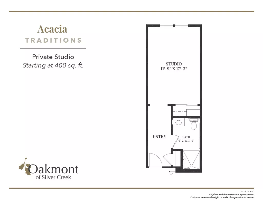 Acacia Private Studio floor plan