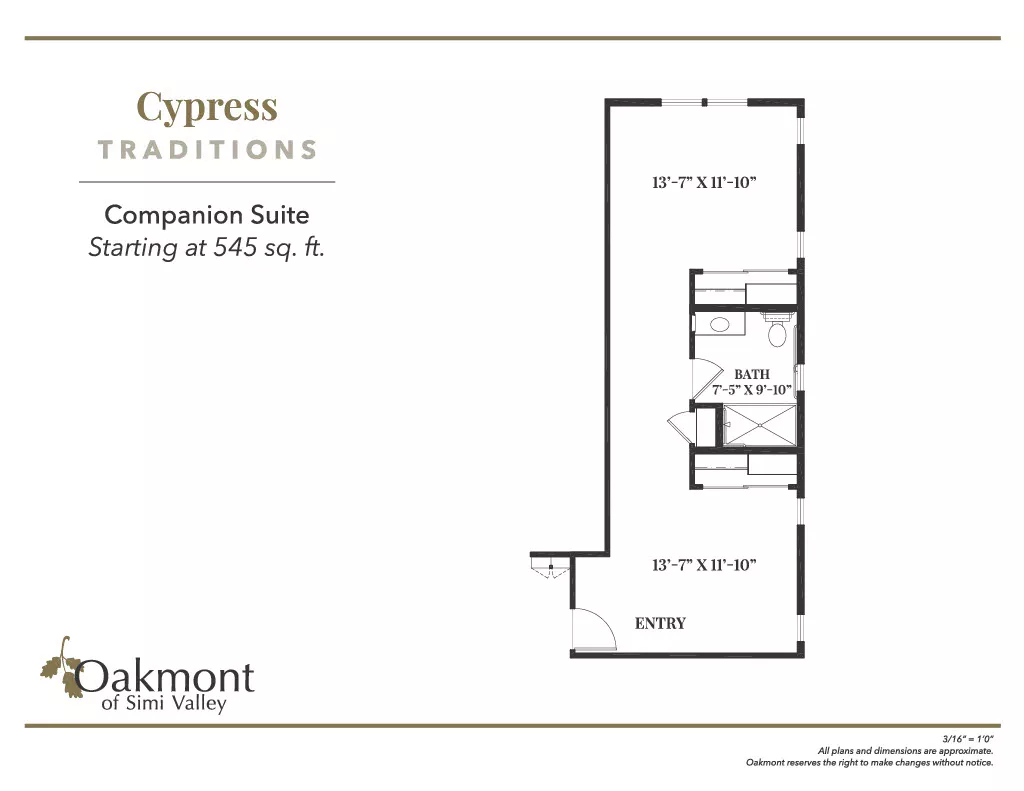 Cypress Companion suite floor plan