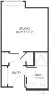 Acacia private studio, companion floor plan