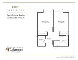 Olive semi private studio floor plan