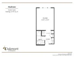 Torrance Madrone studio suite floor plan