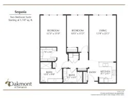 Torrance Sequoia two bedroom floor plan