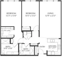 Torrance Sequoia two bedroom floor plan