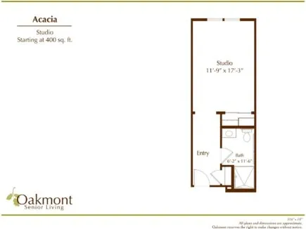 Acacia studio floor plan