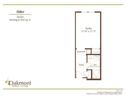 Alder studio floor plan