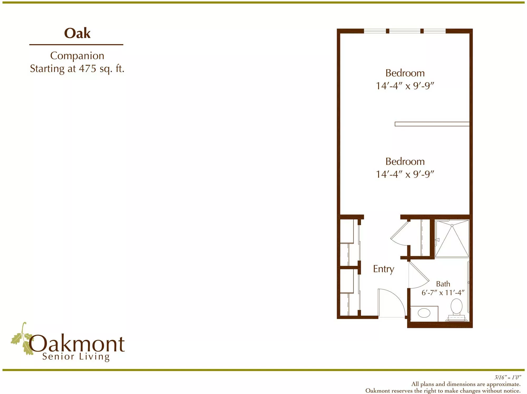 Oak companion floor plan