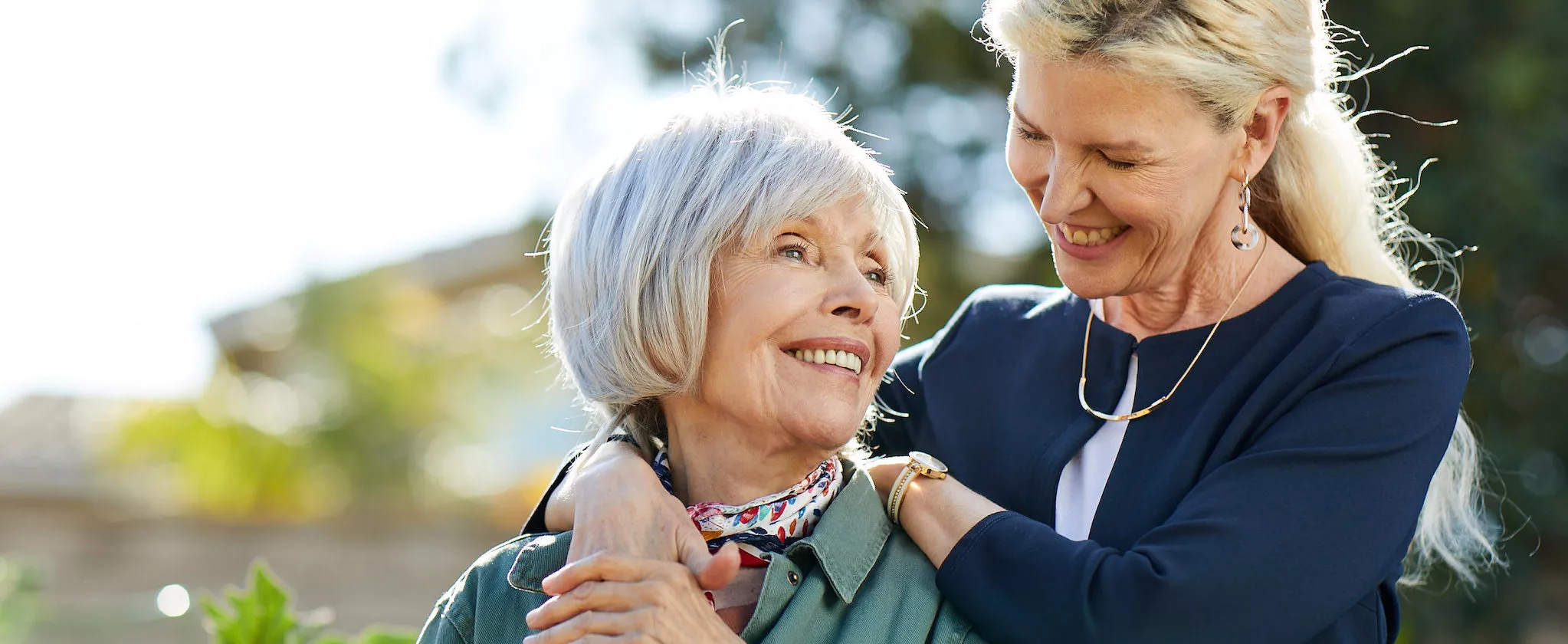 Senior lady and a caregiver