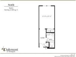 Acacia Studio floor plan