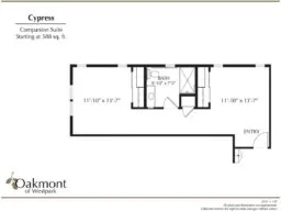 Cypress companion suite floor plan