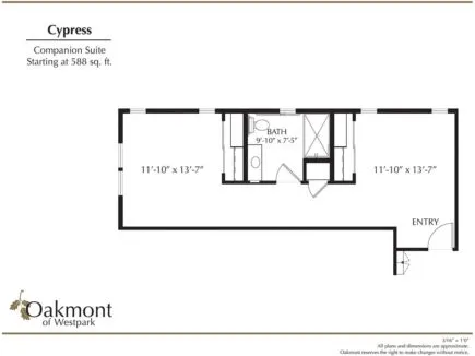 Cypress companion suite floor plan