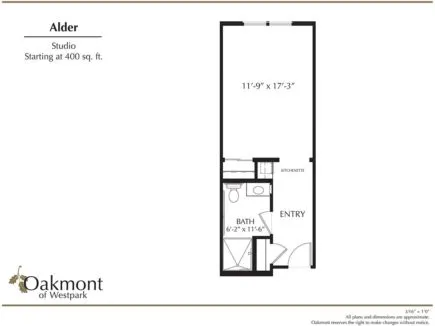 Alder studio floor plan