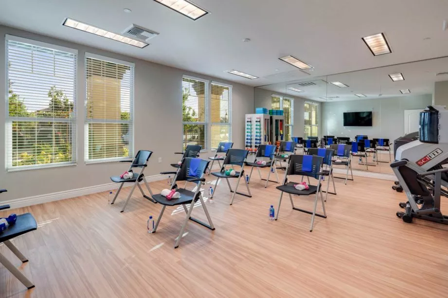 Westpark fitness room with activity chairs