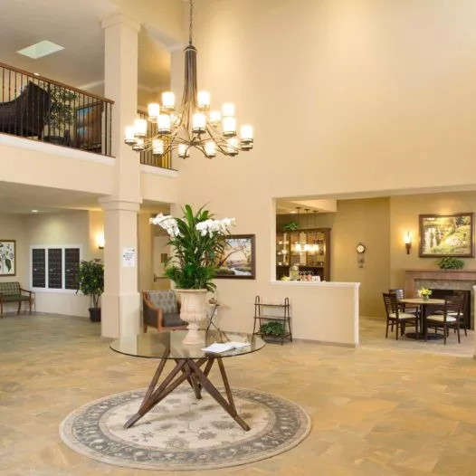 Whittier entry hall with beautiful chandelier
