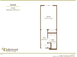 Acacia Studio floor plan