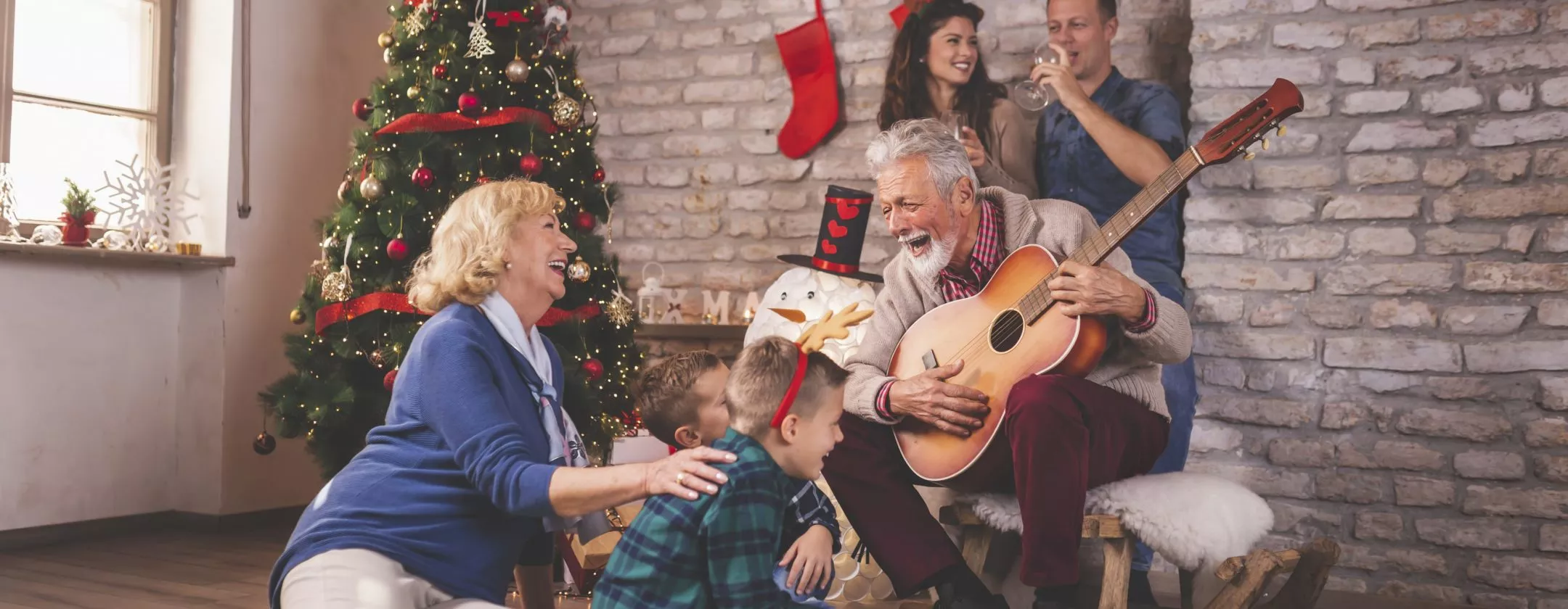 Grandparents and grandkids talent show Christmas