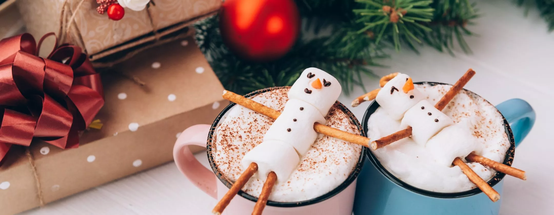 Snowman hot chocolate food craft