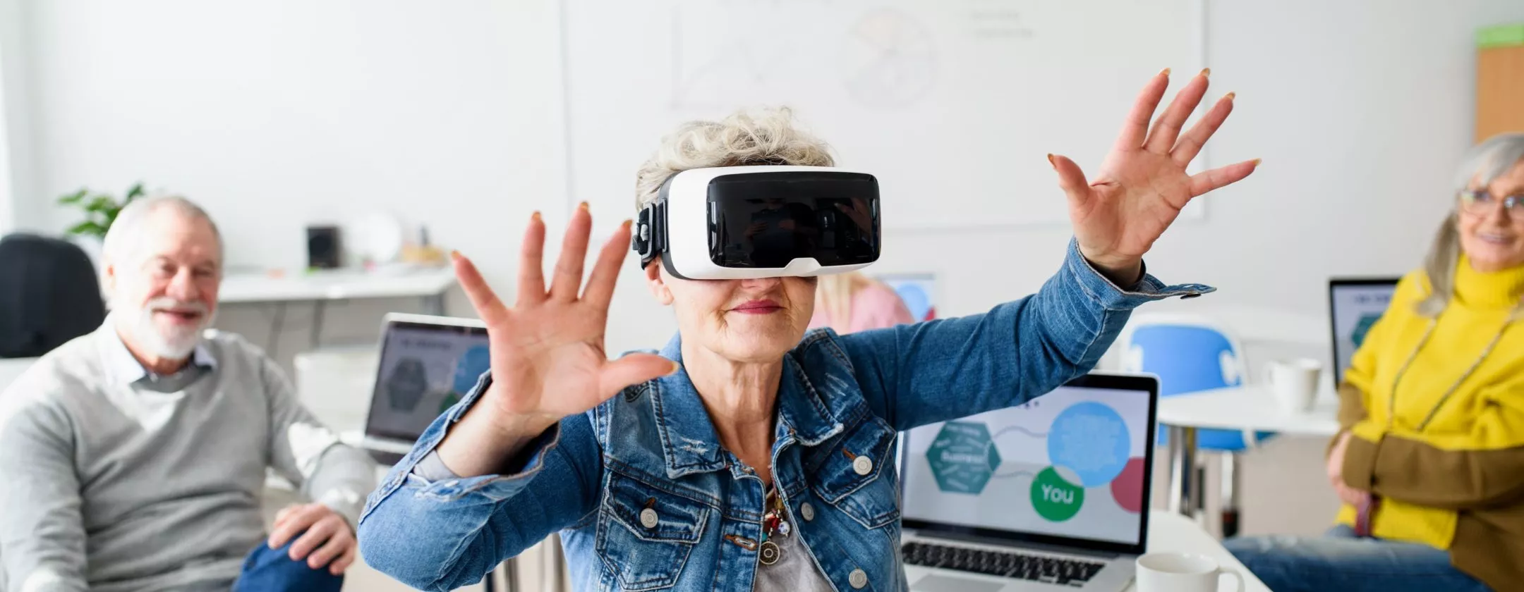 VR for Seniors using headset